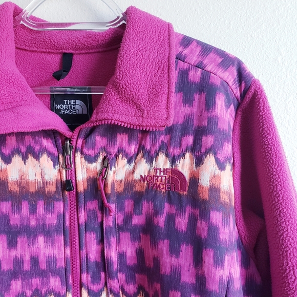 The North Face Denali Pink Ikat Full Zip Fleece Sweater Jacket - Picture 3 of 8